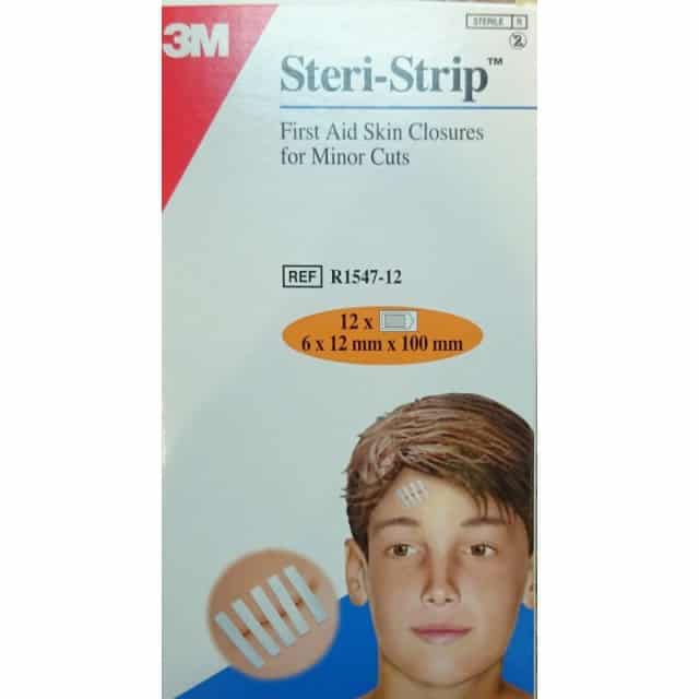 Φωτογραφία προϊόντος: 3M Steri Strip Αυτοκόλλητες Ταινίες Συγκράτησης Δέρματος, 1,2cm x 10cm