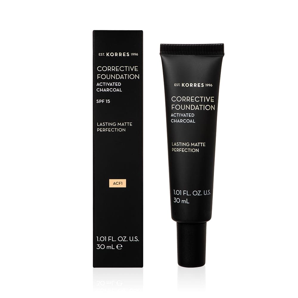 Φωτογραφία προϊόντος: KORRES - ACTIVATED CHARCOAL Corrective Foundation SPF15 ACF1 - 30ml