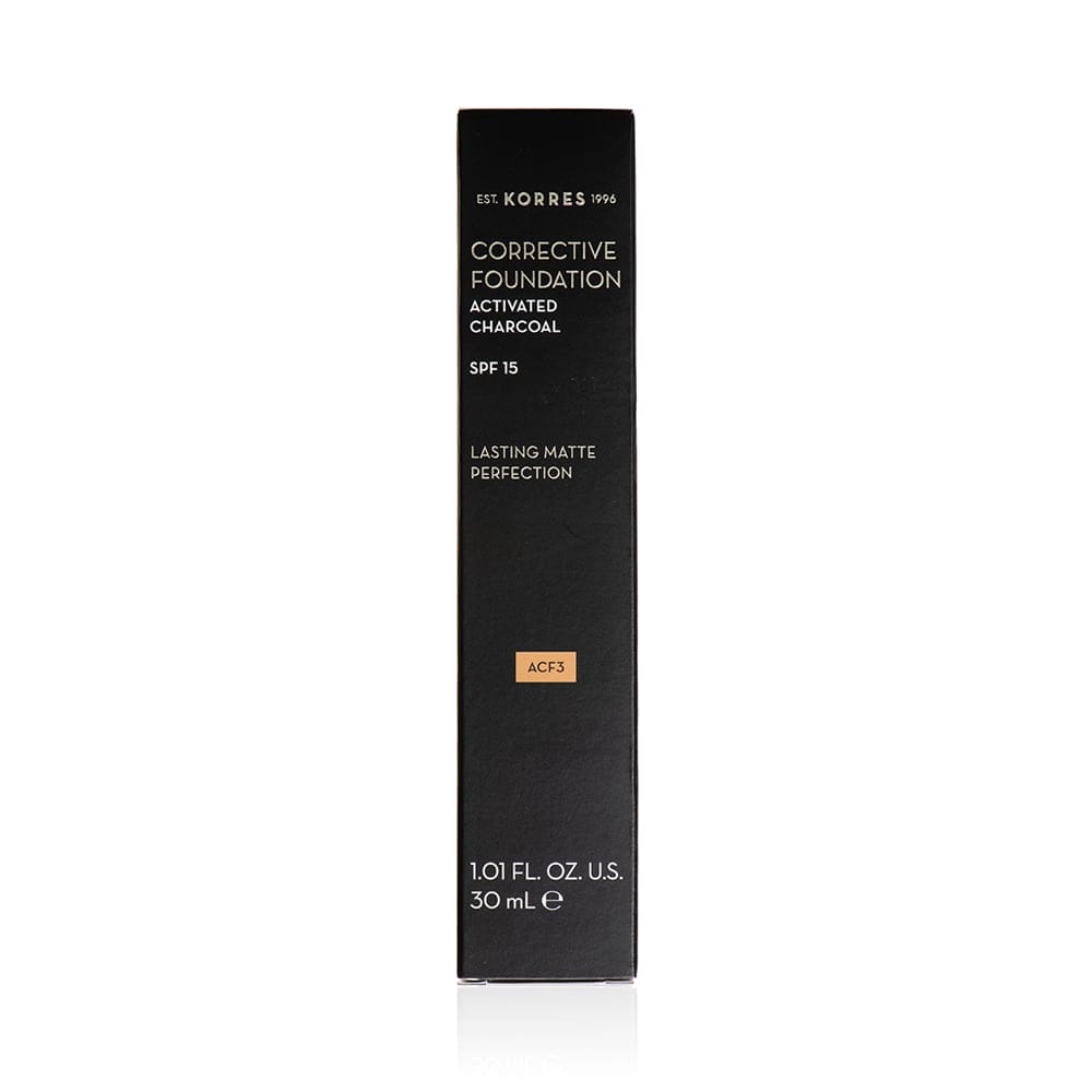 Φωτογραφία προϊόντος: KORRES - ACTIVATED CHARCOAL Corrective Foundation SPF15 ACF3 - 30ml