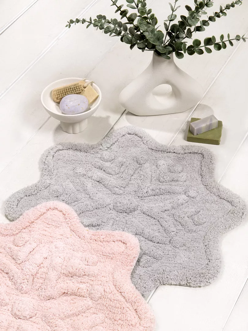 Φωτογραφία προϊόντος: Nima Home Πατάκι Μπάνιου Lily - Light Gray Γκρι Πατάκι 55x55