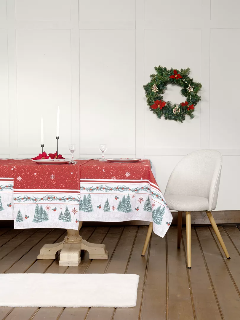 Φωτογραφία προϊόντος: Nima Home Τραπεζομάντηλο North Pole Κόκκινο, Πράσινο Τραπεζομάντηλο 140x140
