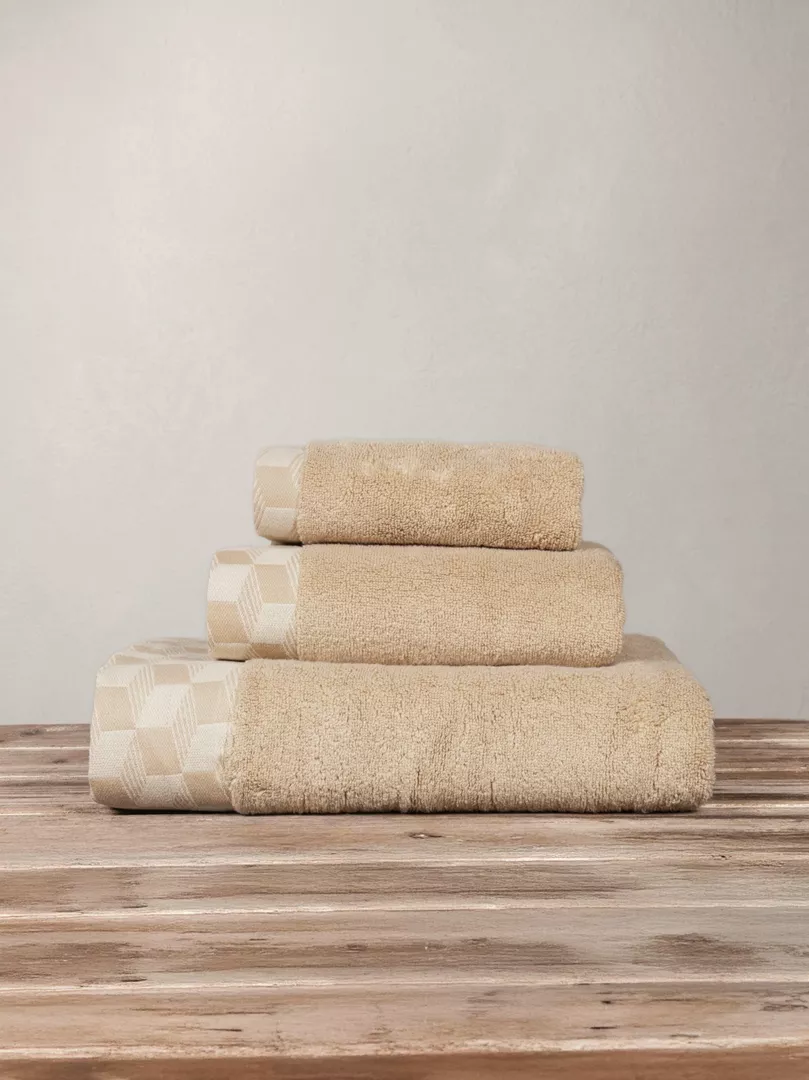 Φωτογραφία προϊόντος: Nima Home Πετσέτα Luxe - Mustard Beige Μουσταρδί Μπάνιου 90x145