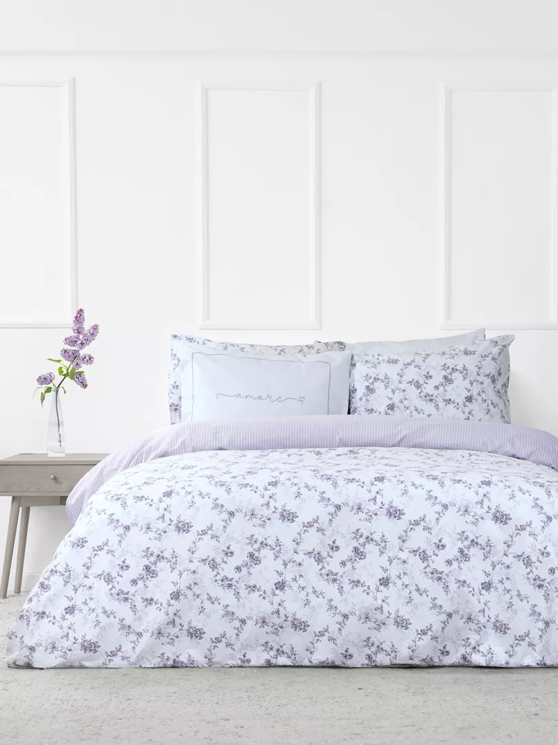 Φωτογραφία προϊόντος: Nima Home Σετ Παπλωματοθήκη Merlin Λιλά, Γκρι Υπέρδιπλη (1 x 220x240 + 2 Μαξιλαροθήκες 50x70)