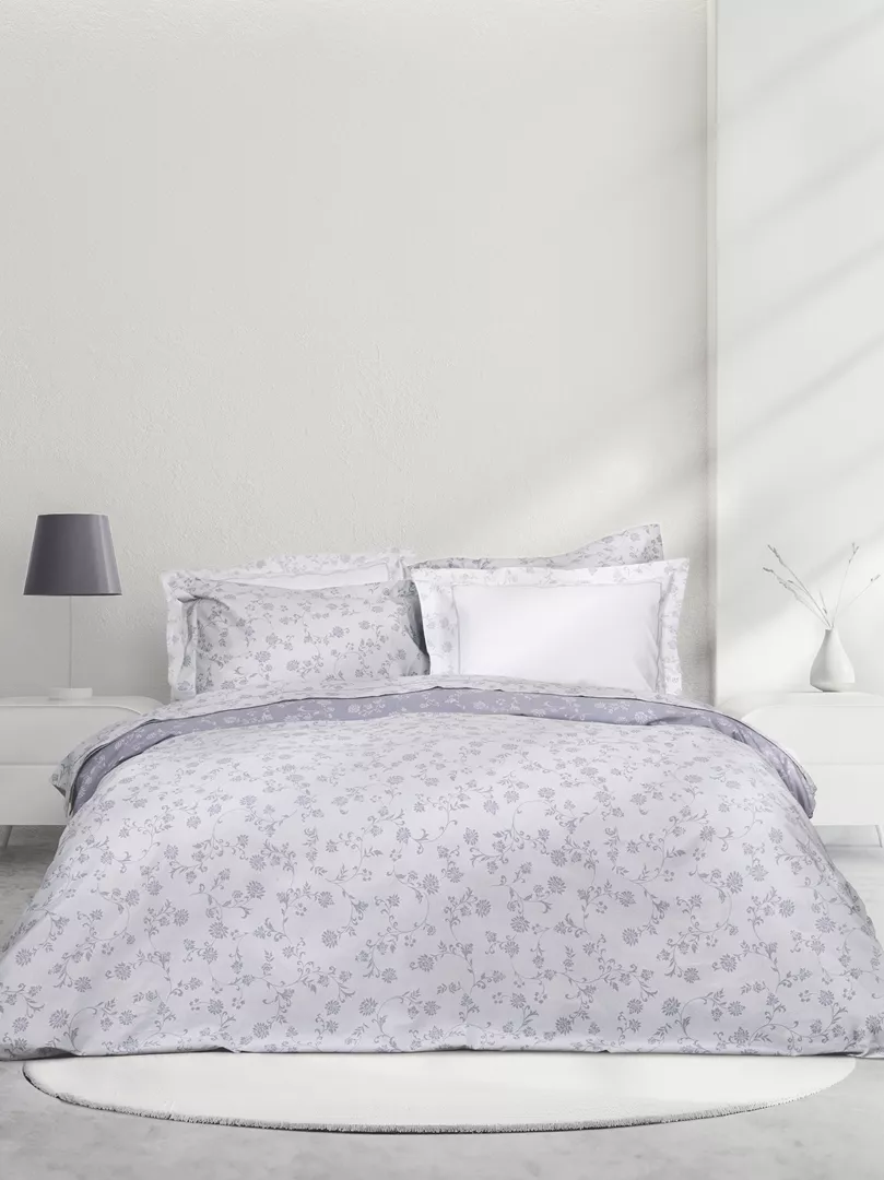 Φωτογραφία προϊόντος: Nima Home Σετ Παπλωματοθήκη Sirena Γκρι, Λιλά Γίγας (1 x 240x260 + 2 Μαξιλαροθήκες Oxford 4 πλευρών 52x72+5)