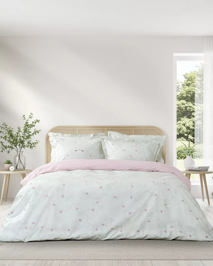 Φωτογραφία προϊόντος: Nima Home Σετ Σεντόνια Madame Dibo Μέντα, Ροζ Μονά (2 x 170x260 + 1 Μαξιλαροθήκη Oxford 4 πλευρών 52x72+5)