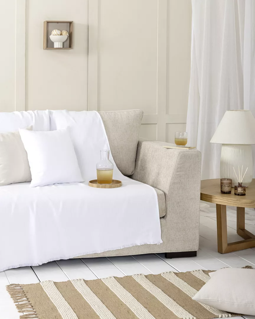 Φωτογραφία προϊόντος: Nima Home Ριχτάρι Iris - White Λευκό Μονοθέσιος 180x180