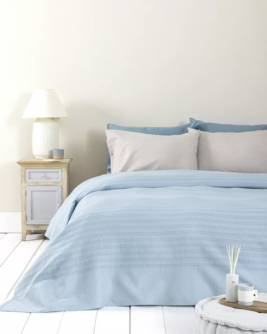 Φωτογραφία προϊόντος: Nima Home Κουβέρτα Dune - Denim Blue Μπλε, Τιρκουάζ Γίγας 240x260