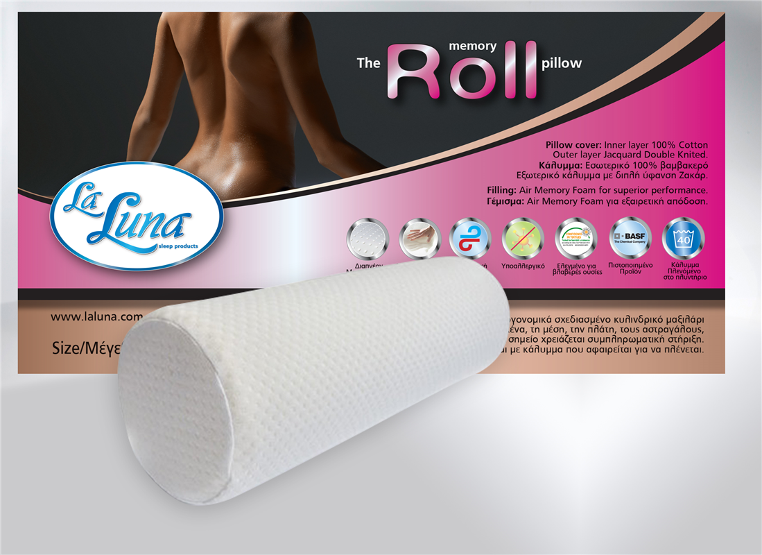 Φωτογραφία προϊόντος: Μαξιλάρι La Luna The Roll Pillow Λευκό 45 x 15