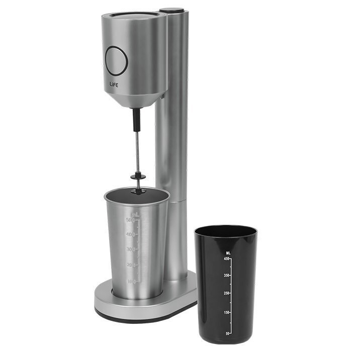 Φωτογραφία προϊόντος: Φραπεδιέρα με 1 inox + 1 πλαστικό ποτήρι και πλήκτρο push, σε ασημί χρώμα, 100W LIFE LA REINE 221-0394