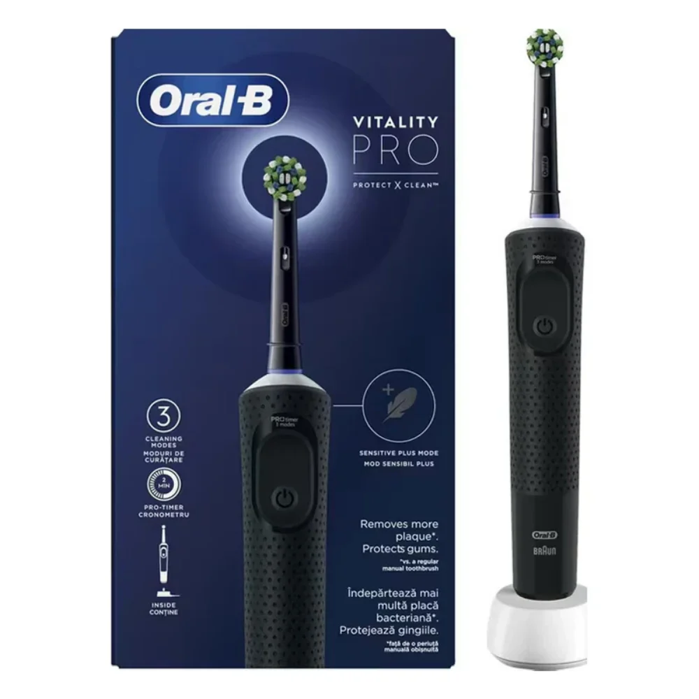 Φωτογραφία προϊόντος: Oral-B vitality pro ηλεκτρική οδοντόβουρτσα μαύρη, 1τμχ