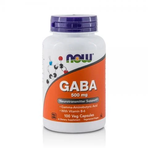 Φωτογραφία προϊόντος: NOW GABA 500mg + B-6 100 κάψουλες