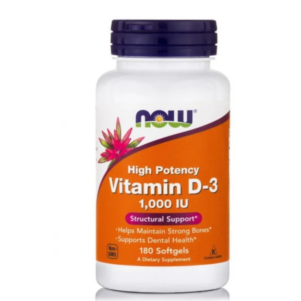 Φωτογραφία προϊόντος: NOW Vitamin D3 1.000 IU 180 Softgels