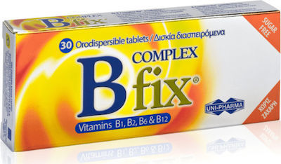 Φωτογραφία προϊόντος: UNI-PHARMA B-Complex Fix Oro Διασπειρόμενα Δισκία x30
