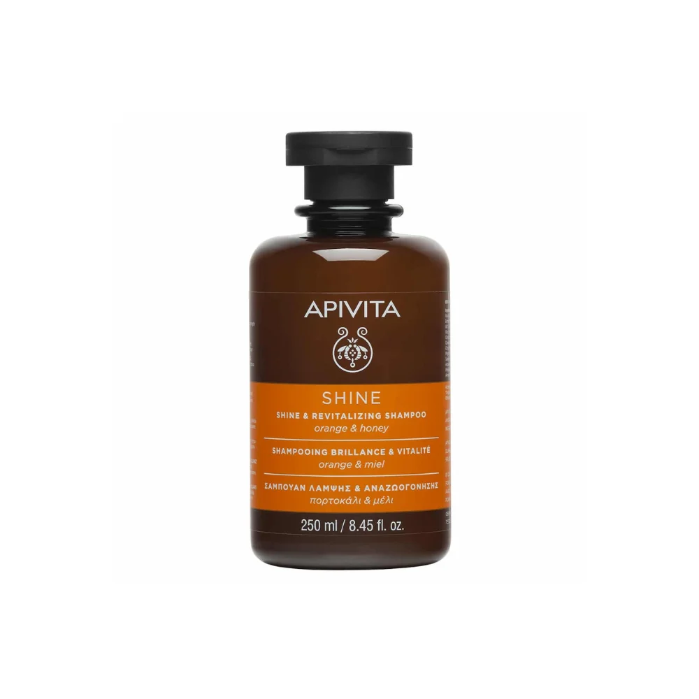 Φωτογραφία προϊόντος: APIVITA Shine & Revitalizing Orange Honey Σαμπουάν Λάμψης για Όλους τους Τύπους Μαλλιών 250ml