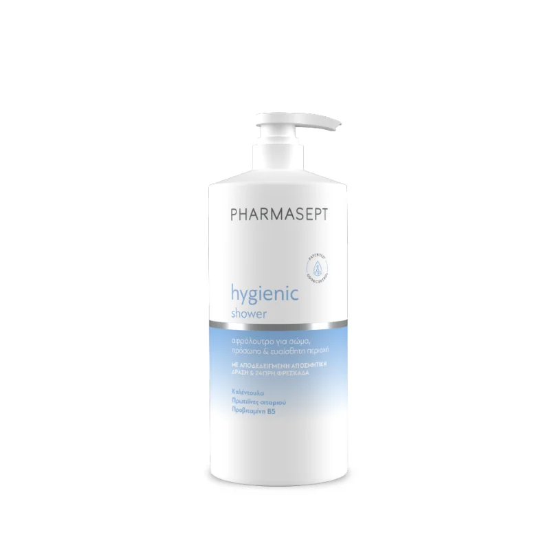 Φωτογραφία προϊόντος: Pharmasept Hygienic Shower Υγιεινός Καθαρισμός Πρόσωπο, Σώμα & Ευαίσθητη Περιοχή 1lt