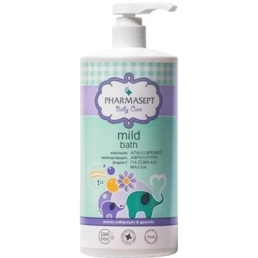 Φωτογραφία προϊόντος: Pharmasept Baby Care Mild Bath Βρεφικό Αφρόλουτρο Σώμα και Μαλλιά 1000ml