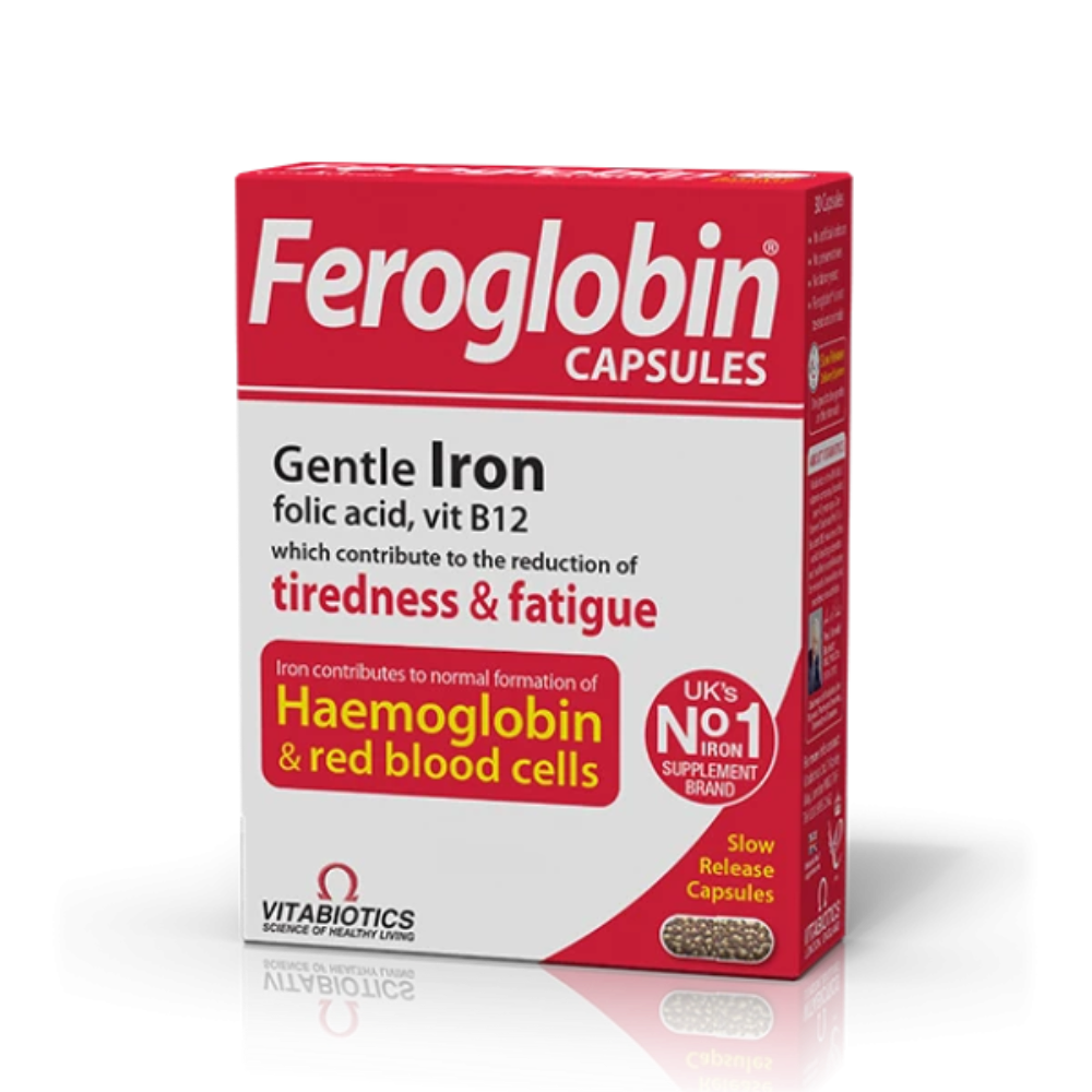 Φωτογραφία προϊόντος: VITABIOTICS Feroglobin Slow Release, Συμπλήρωμα Σιδήρου 30 κάψουλες
