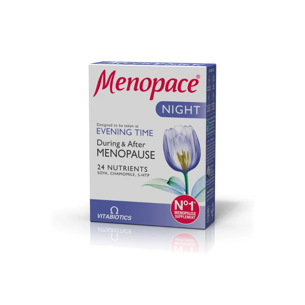 Φωτογραφία προϊόντος: Vitabiotics Menopace Night Συμπλήρωμα Διατροφής 30 Tabs.