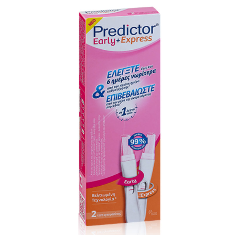 Φωτογραφία προϊόντος: PREDICTOR Predictor Early + Express Τεστ Εγκυμοσύνης (2 τεστ)