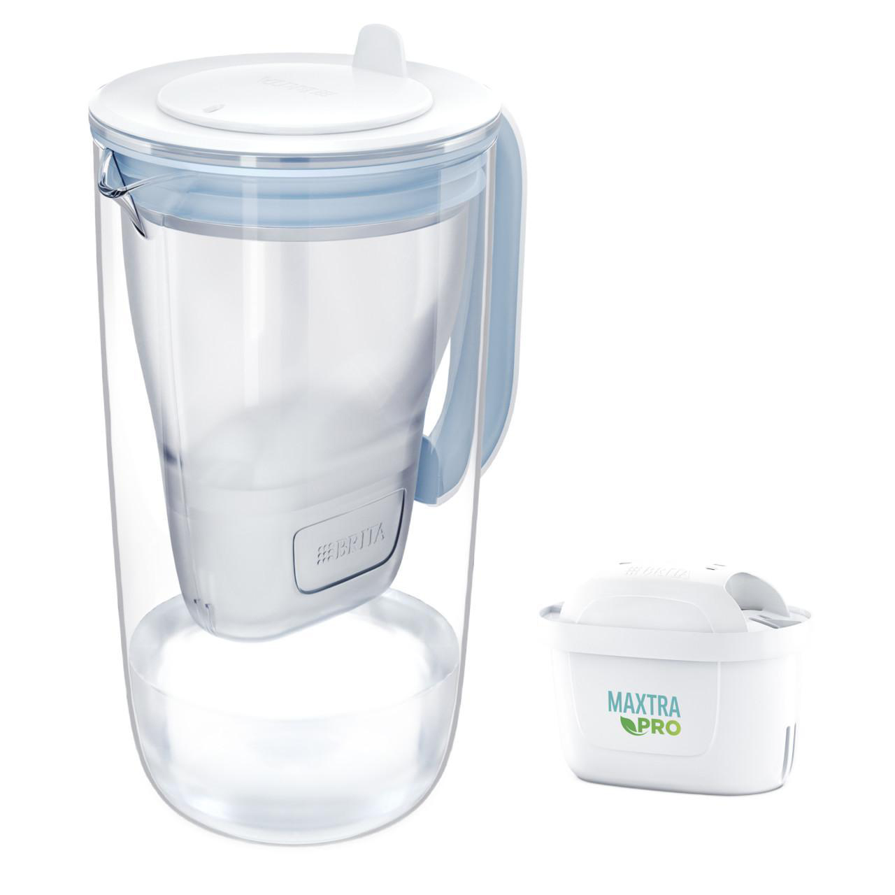 Φωτογραφία προϊόντος: Brita Γυάλινη Κανάτα Glass Jug Light Blue 2500ml με Φίλτρο PRO All-in-1