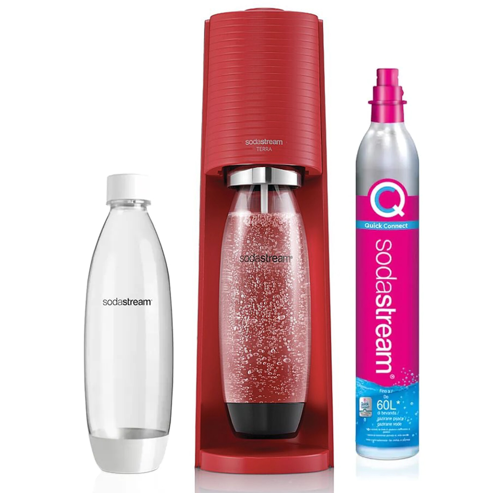 Φωτογραφία προϊόντος: Sodastream Terra Red Συσκευή Παρασκευής Ανθρακούχου Νερού