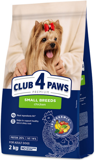 Φωτογραφία προϊόντος: Kormotech Club 4 Paws ξηρή διατροφή υψηλής ποιότητας για ενήλικα μικρόσωμα σκυλιά με κοτόπουλο 14kg KORMOTECH (4820083909542)