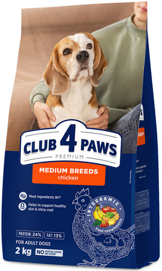 Φωτογραφία προϊόντος: Kormotech Club 4 Paws για ενήλικους σκύλους μεσαίων φυλών με κοτόπουλο 14kg KORMOTECH (4820083909719)