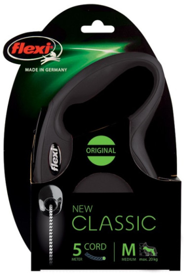 Φωτογραφία προϊόντος: Flexi αυτόματος οδηγός New Classic Cord μήκους 5 μέτρα για σκυλιά από 12 ως 20 κιλά S FLEXI (4000498022528)