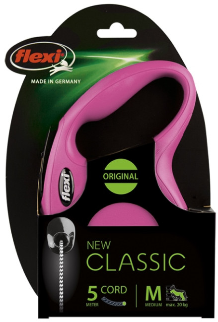 Φωτογραφία προϊόντος: Flexi αυτόματος οδηγός New Classic Cord μήκους 5 μέτρα για σκυλιά από 12 ως 20 κιλά S FLEXI (4000498022535)