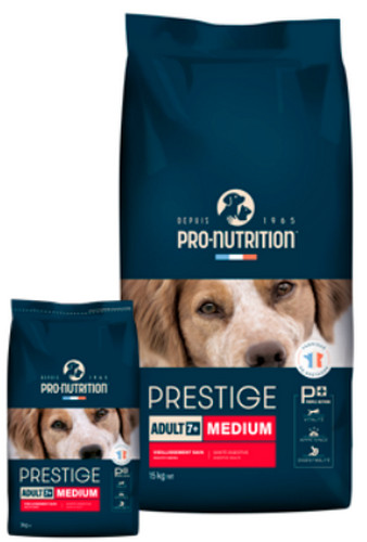 Φωτογραφία προϊόντος: Pro-nutrition prestige πλής τροφή για ενήλικες σκύλους όλων των φυλών, άνω των 7 ετών ηλικιωμένα σκυλιά 7ετών 3kg Pro-nutrition flatazor (3269878410305)