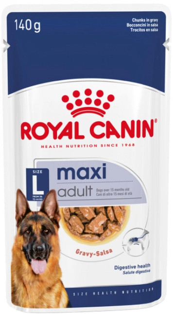 Φωτογραφία προϊόντος: Royal Canin Πλήρης τροφή για ενήλικους σκύλους μεγαλόσωμων φυλών 26-44kg από 15 μηνών έως 5 ετών 10x140gr ROYAL CANIN (9003579008485)