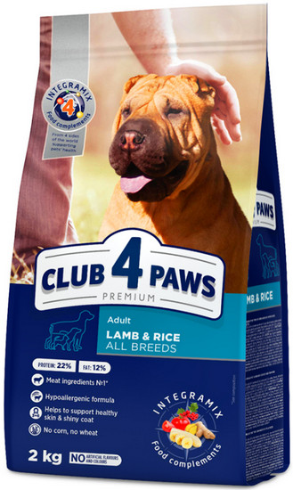 Φωτογραφία προϊόντος: Kormotech Club 4 Paws ξηρή τροφή για ενήλικα σκυλιά όλων των φυλών με αρνί και ρύζι 14kg KORMOTECH (4820083909573)