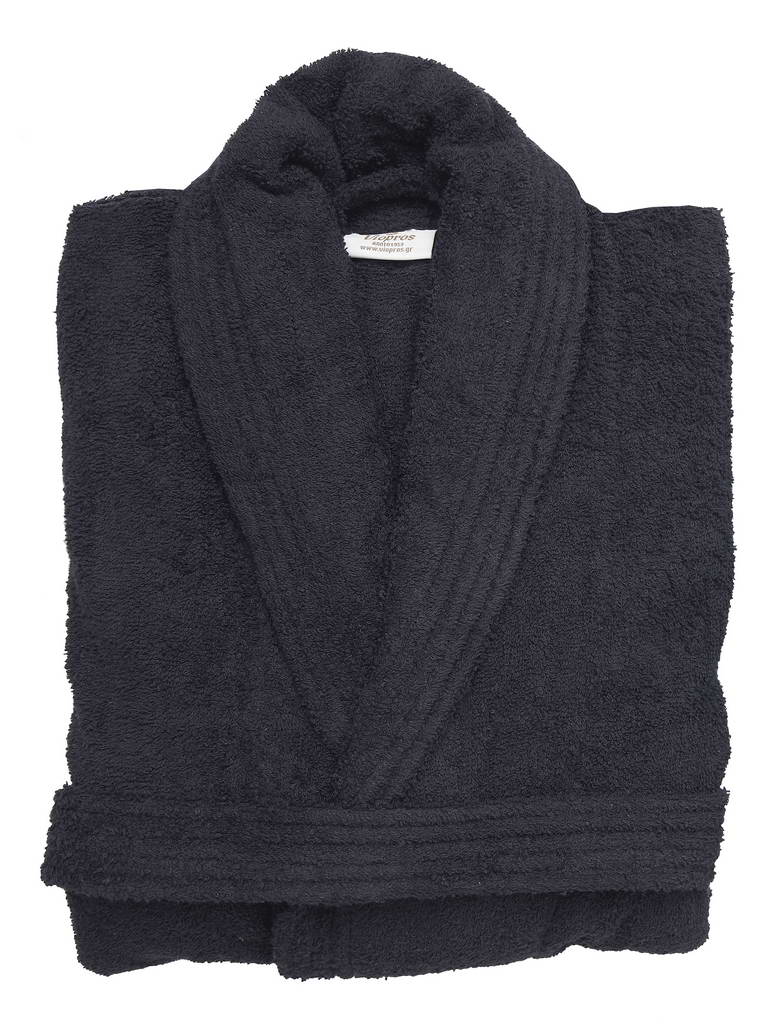 Φωτογραφία προϊόντος: Μπουρνούζι Unisex Small Σμόκιν με γιακά - Viopros - Classic - Μαύρο - Μαύρο