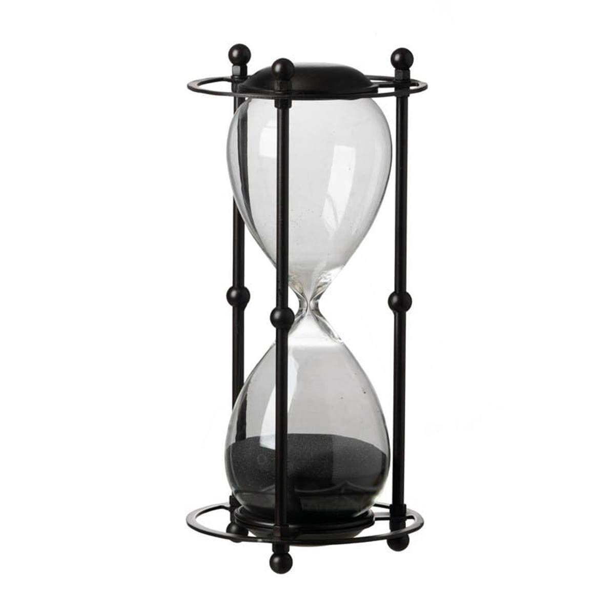 Φωτογραφία προϊόντος: Artekko Hourglass Κλεψύδρα Διακοσμητική σε Μεταλλική Βάση Μαύρη (15,8x15,8x33)cm