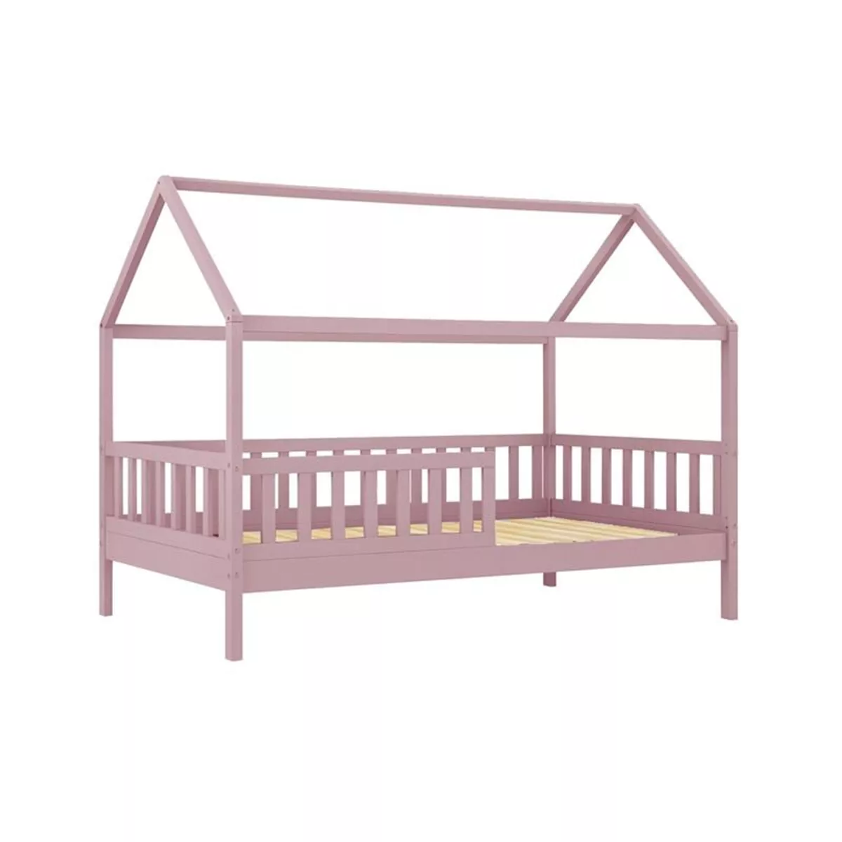 Φωτογραφία προϊόντος: Woodwell DREAM τ.Montessori Παιδικό Κρεβάτι, για Στρώμα 90x190cm, Ξύλο Πεύκου Απόχρωση Ροζ 97x197x129cm