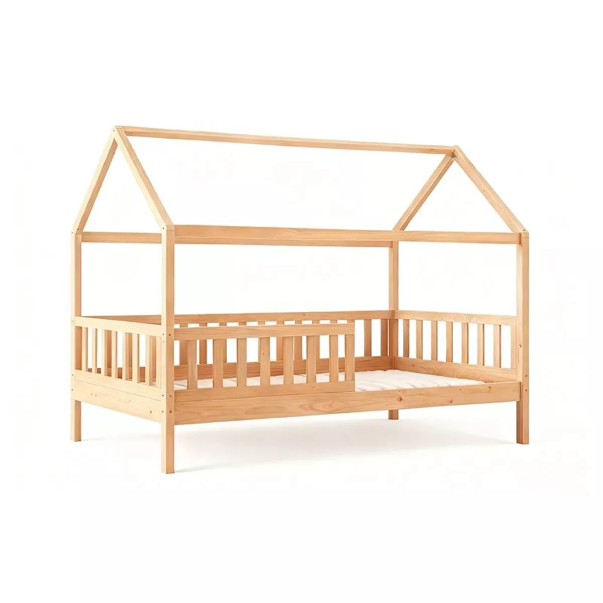 Φωτογραφία προϊόντος: Woodwell DREAM τ.Montessori Παιδικό Κρεβάτι, για Στρώμα 90x190cm, Ξύλο Πεύκου Απόχρωση Φυσικό 97x197x129cm