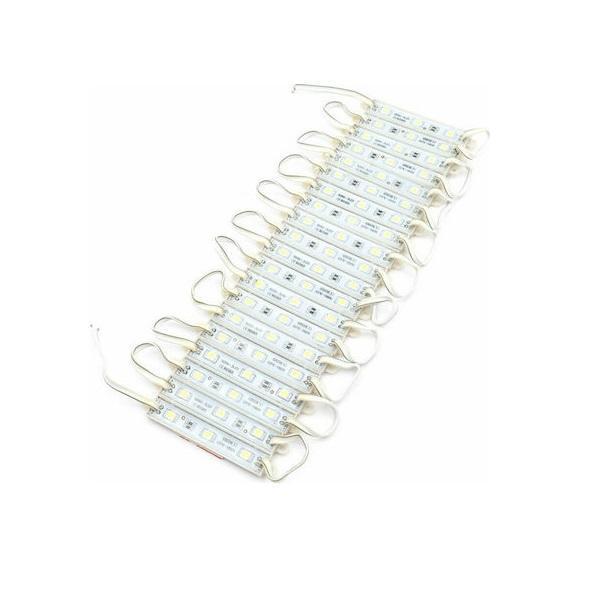 Φωτογραφία προϊόντος: 20 5050 SMD 3-LED Ενωμένα σε Παράλληλο 12V DC Αδιάβροχο - Λευκό Διαφανές