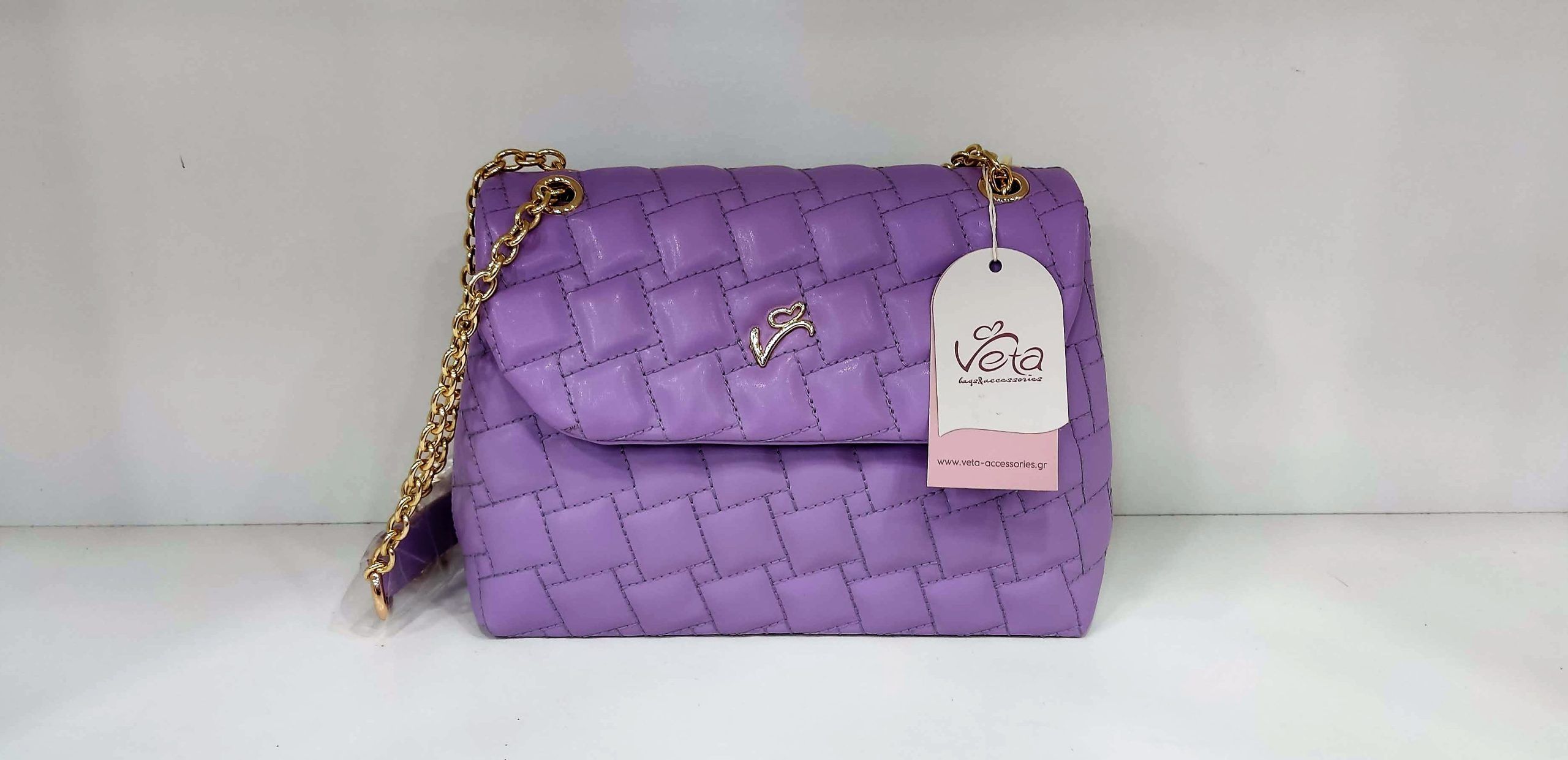 Φωτογραφία προϊόντος: Veta τσαντάκι τύπου Chanel Μώβ