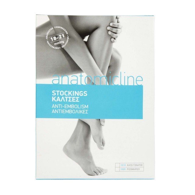 Φωτογραφία προϊόντος: ANATOMIC LINE 1010 Κάλτσα Αντιεμβολική κάτω γόνατος class I 17-22 mm Hg