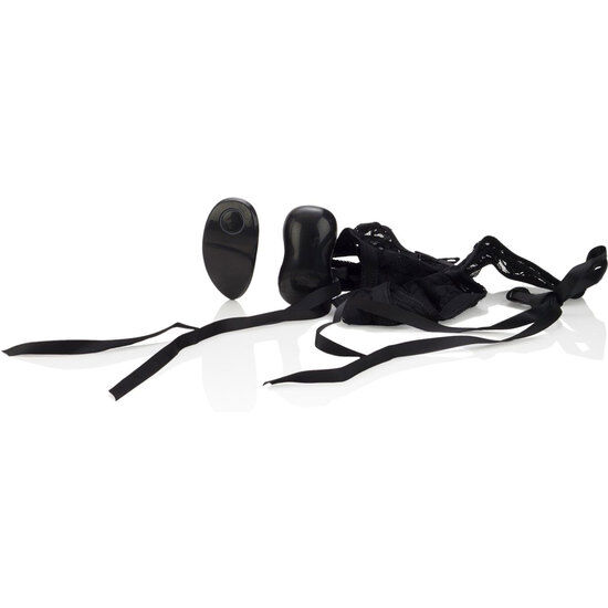 Φωτογραφία προϊόντος: CALIFORNIA EXOTICS CALEX 10-FUNCTION THONG WITH TIES (D-223636)