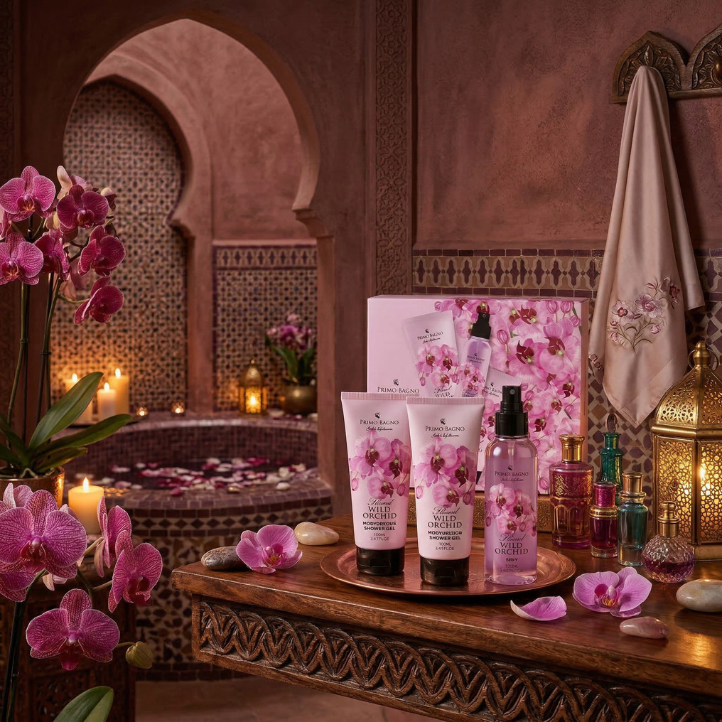 Φωτογραφία προϊόντος: PRIMO BAGNO Wild Orchid σετ 3 τεμ. Γαλάκτωμα σώματος 100ml, Αφρόλουτρο 100ml, Body Mist 150ml