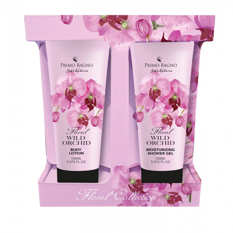 Φωτογραφία προϊόντος: PRIMO BAGNO Wild Orchid σετ 2 τεμ. (Γαλάκτωμα σώματος 150ml, Αφρόλουτρο 150ml)
