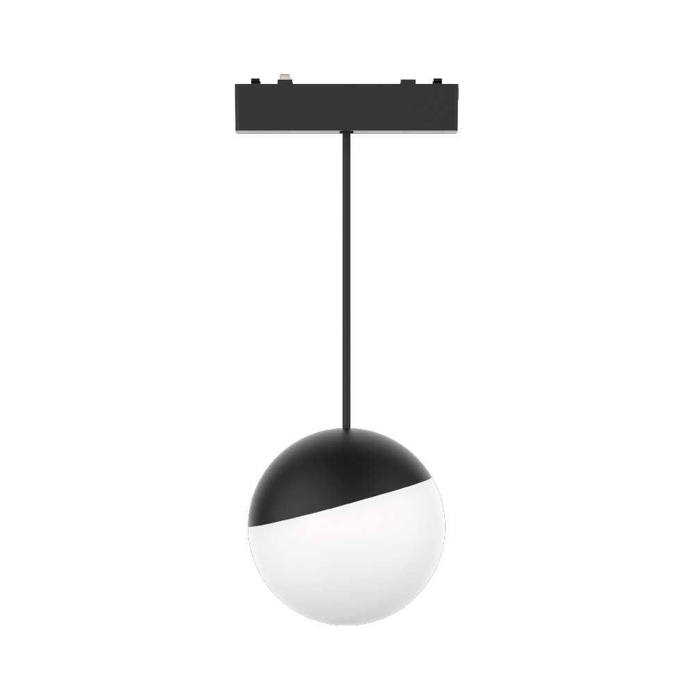 Φωτογραφία προϊόντος: InLight Φωτιστικό LED 6W 3000K για Ultra-Thin μαγνητική ράγα σε μαύρη απόχρωση D:10cm (T04301-BL)