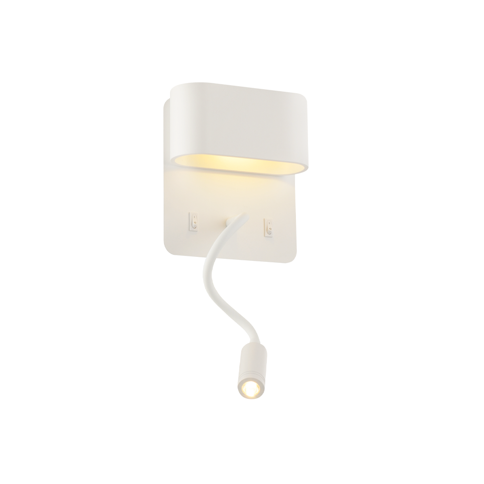 Φωτογραφία προϊόντος: ACALIGHT PRIAMUS Επιτοίχιο LED 8W 3000K 640lm Αμμώδες λευκό μεταλλικό IP20 (V86LEDW45WH)