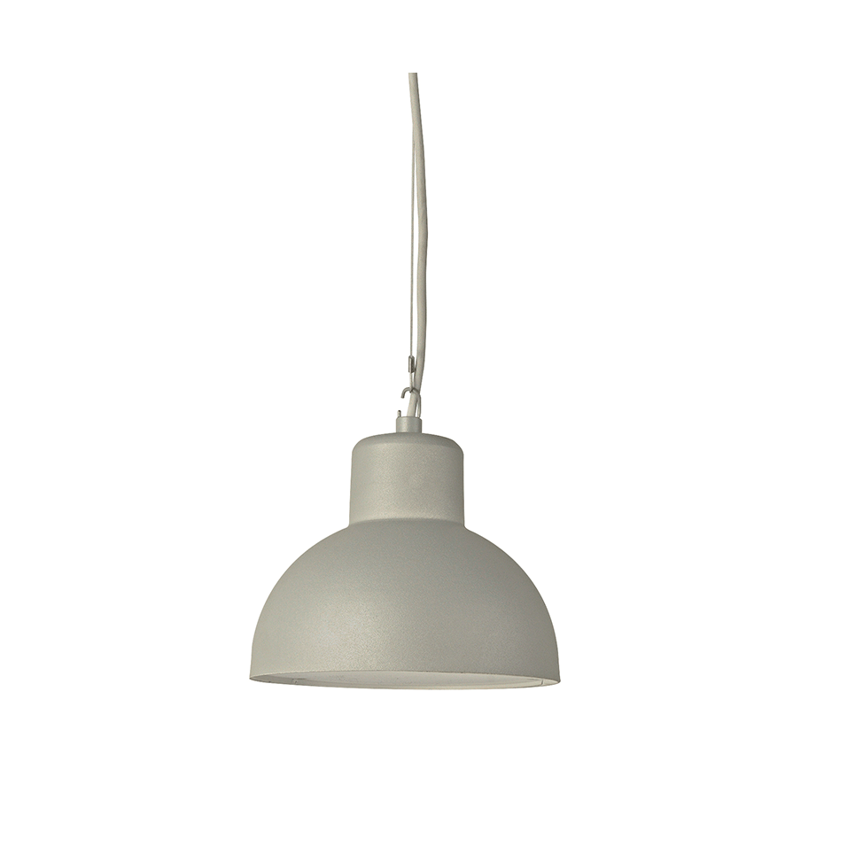 Φωτογραφία προϊόντος: ACALIGHT BERO 1xE27 max 10W LED IP44 Γκρι Κρεμαστό Φωτιστικό με Οπαλ PC Κάλυμμα