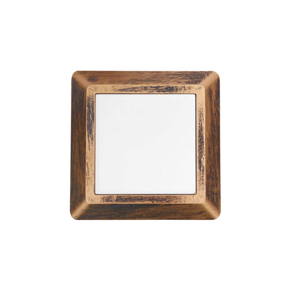 Φωτογραφία προϊόντος: ACALIGHT LED Wall Square Luminaire Rust SLIM51NR (230V AC, IP65, 4W, 3000K, 270lm, RA80)