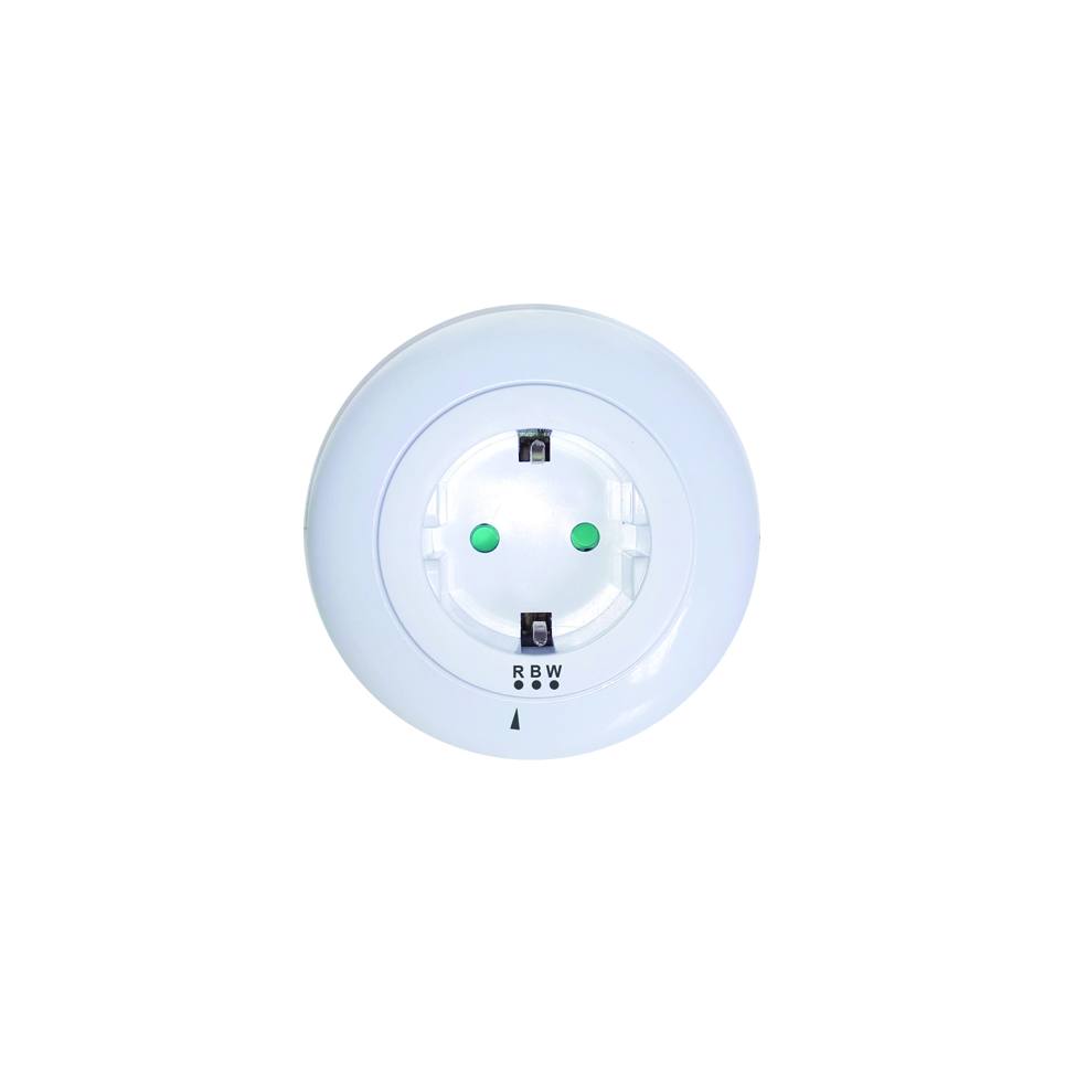 Φωτογραφία προϊόντος: ACALIGHT LED Λαμπάκι Νυκτός 0,5W με Πρίζα Σούκο, Αισθητήρα, Λευκό/Μπλε/Κόκκινο Φως, Λευκό Πλαστικό 230V IP20 (SF09LED)