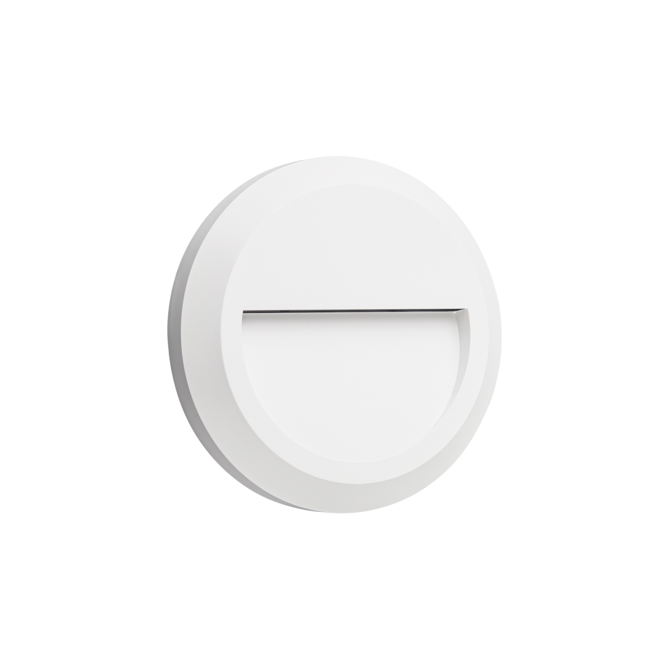Φωτογραφία προϊόντος: LED WALL ROUND LUMINAIRE WHITE ACALIGHT SLIM02NW 230V IP65 2W 3000K 100LM RA80
