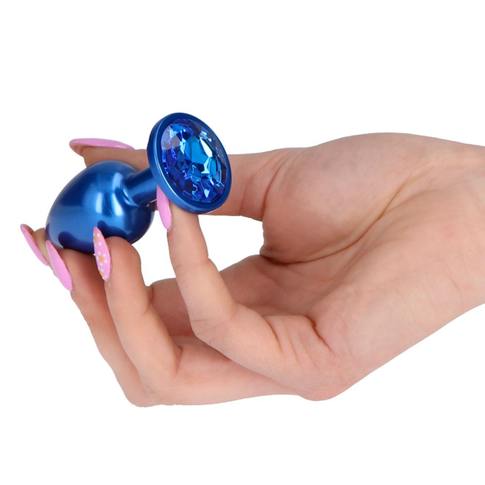 Φωτογραφία προϊόντος: Toyz4Lovers Dark Secret Metal Plug – Μπλε Πρωκτικό Κόσμημα 7cm