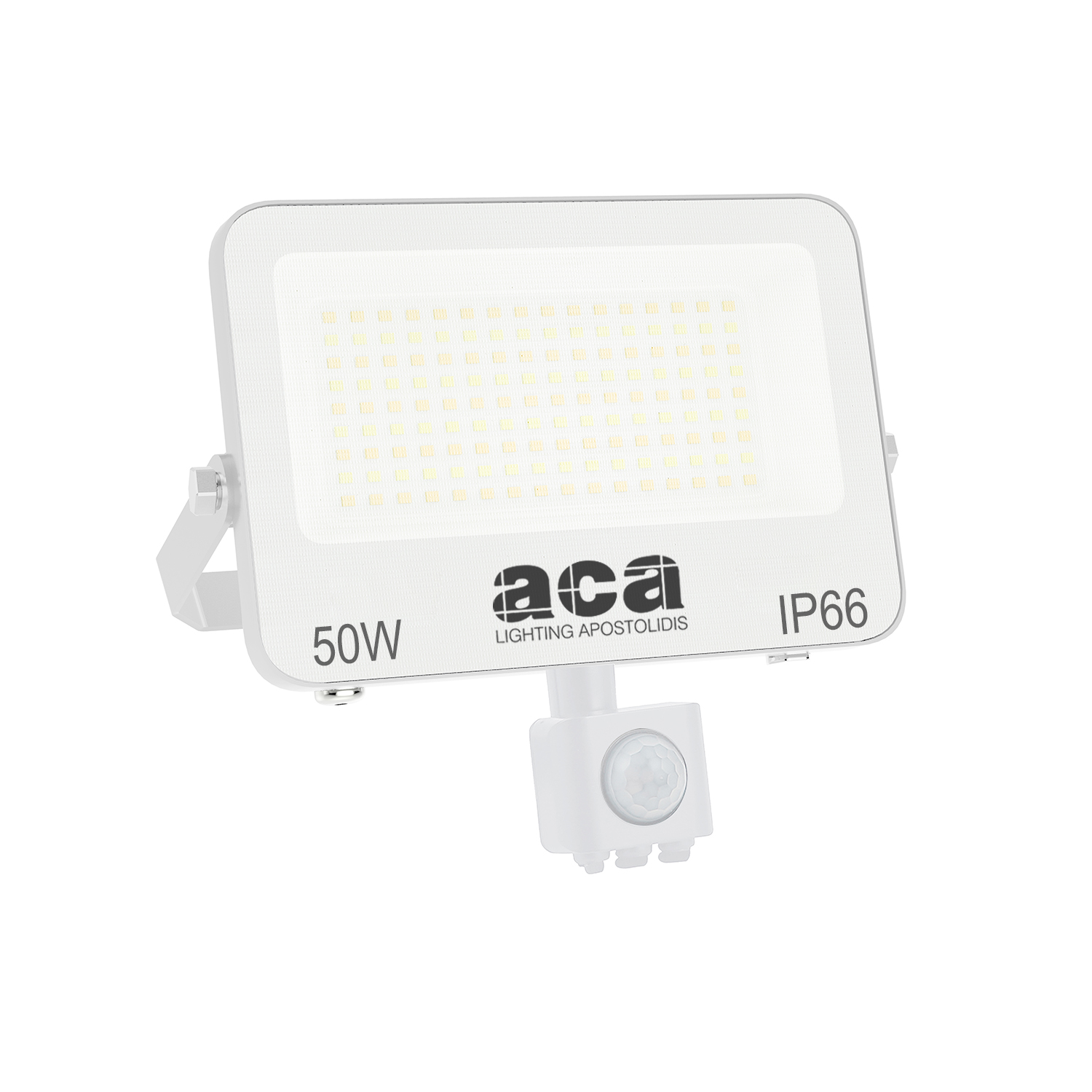 Φωτογραφία προϊόντος: ACALIGHT Προβολέας LED SMD με αισθητήρα, λευκός, 50W, 3CCT, 5000lm, 185-260V, RA>80, IP66 (N50CCTWS)